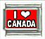 I love Canada - 9mm photo Italian charm